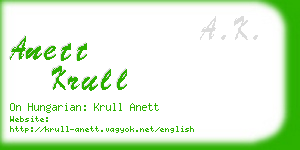 anett krull business card